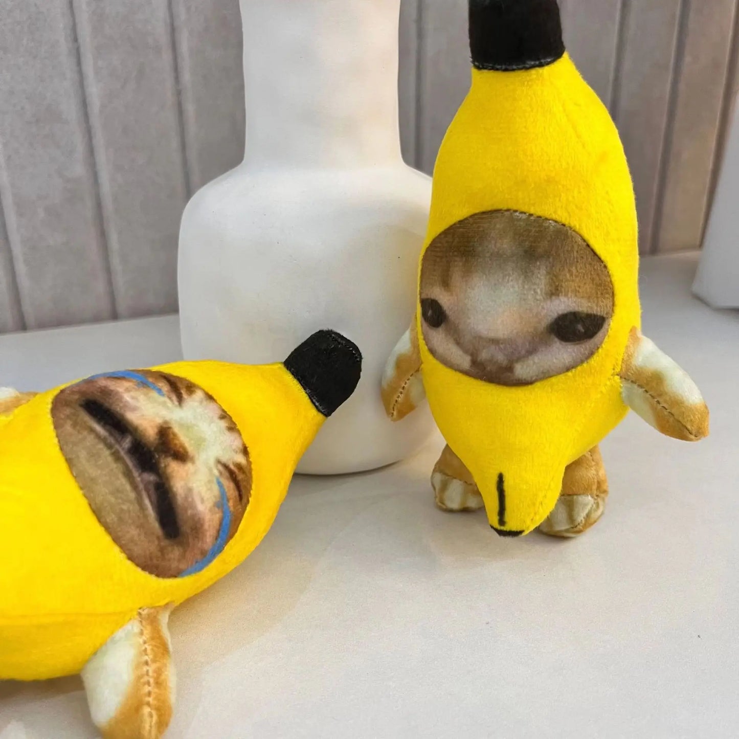 Banana cat keychain